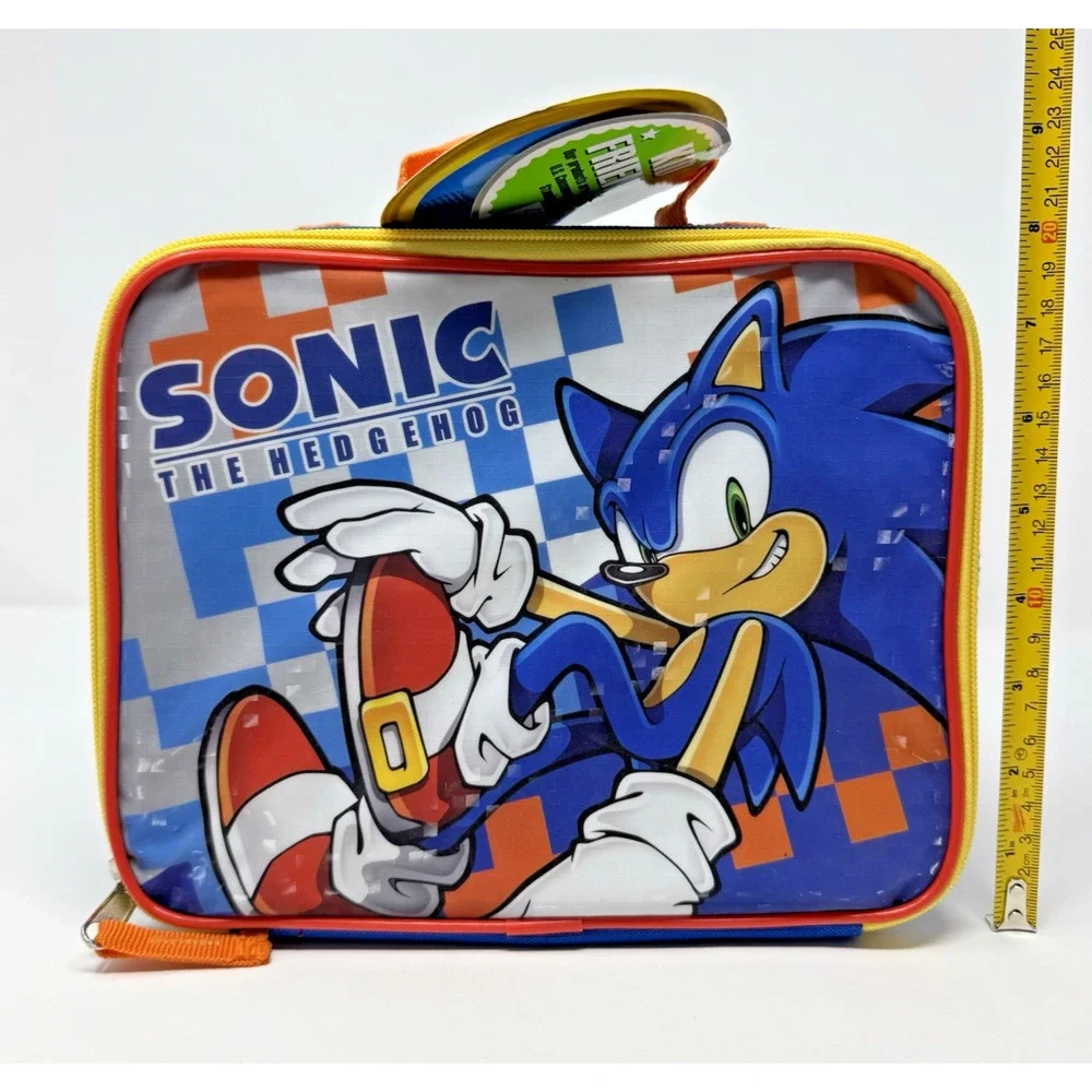 NWT Sonic The Hedgehog Rectangle Lunch Bag 9.5x8x3